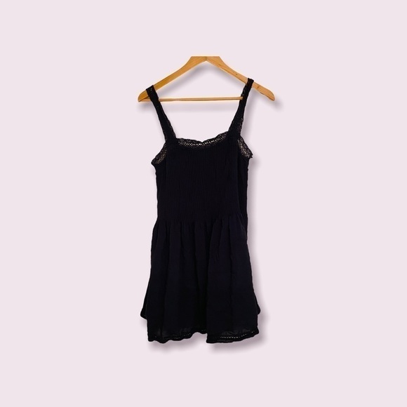 Aritzia Dresses & Skirts - WILFRED Navy Blue Lace Trim Dress